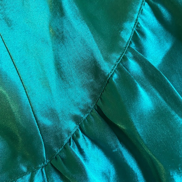 FREDDRICKS OF HOLLYWOOD- Turquoise silky mini dress! - Picture 3 of 5